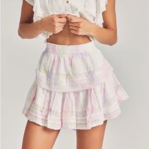 LOVESHACKFANCY Tie Dye Skirt